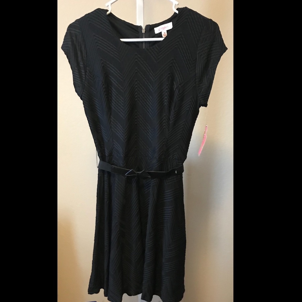 Candie’s Black Textured Pattern  Dress